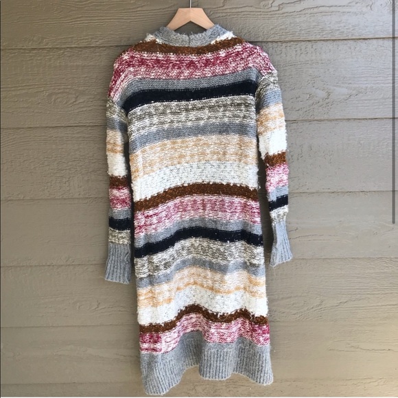 Sun & Shadow Multi Color Striped Long Cardigan - Picture 4 of 7